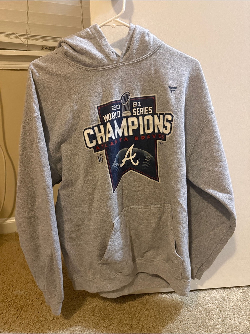 2021 World Series Champions Atlanta Braves Gray Hoodie
